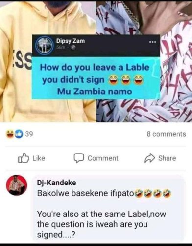 Kendeke Throws Jabs At Dipsy Zam For Criticizing Cinoro Xo's Decision To Leaving KMP